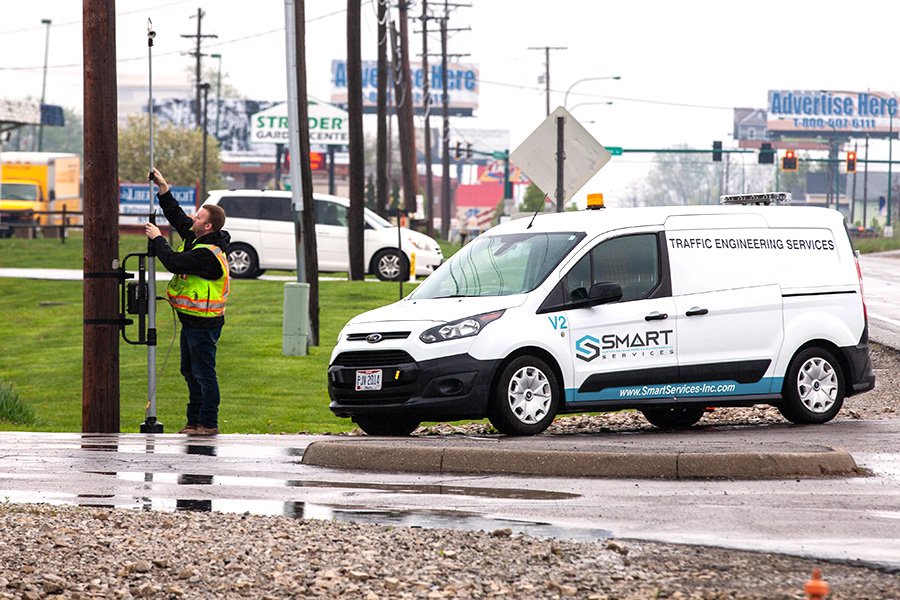 Our Traffic Engineer conducting a traffic study